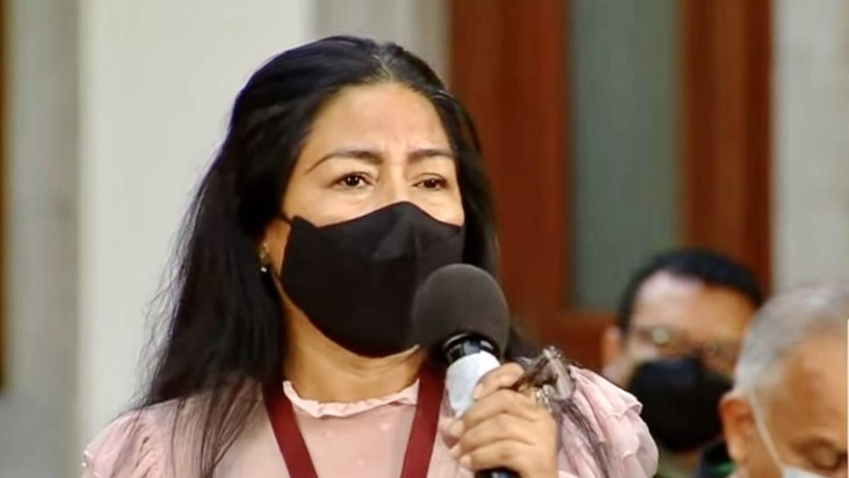 Reyna Haydeé Ramírez, en la conferencia del pasado 21 de julio