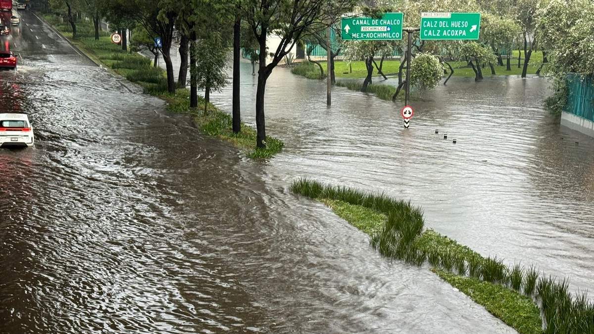 Parte de la inundación de este domingo