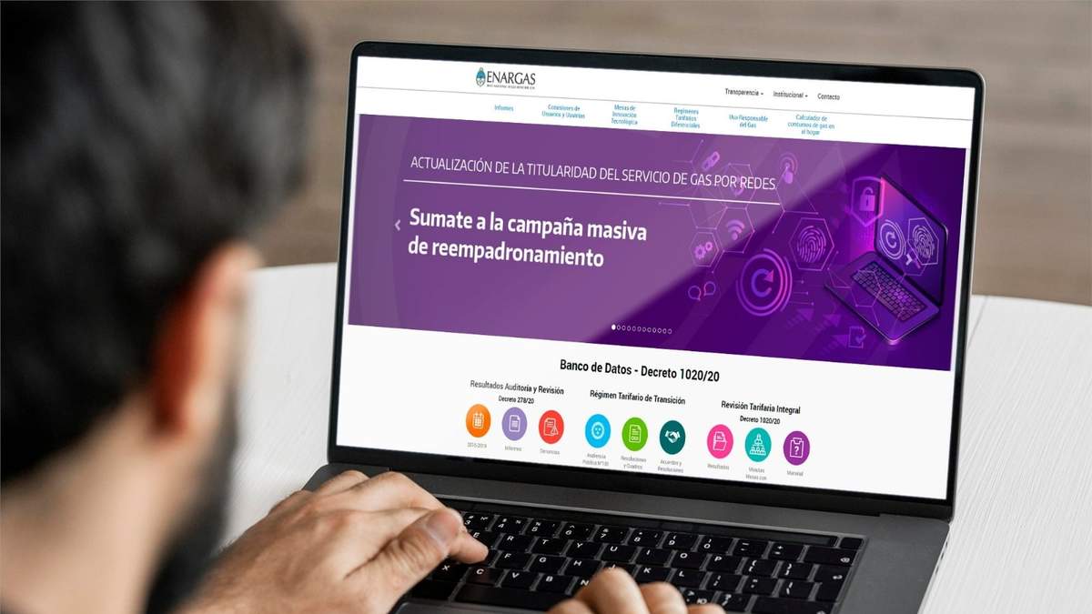 El reempadronamiento del ENARGAS. Fuente: (Twitter)