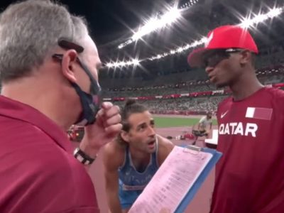 "¿Podemos tener dos oros?": fue así como Gianmarco Tamberi y Mutaz Essa Barshim compartieron podio