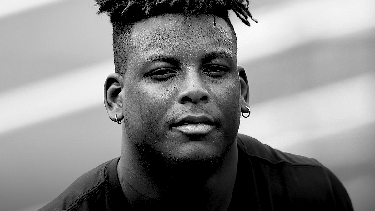 El linebacker de los Ravens de Baltimore, Jaylon Ferguson