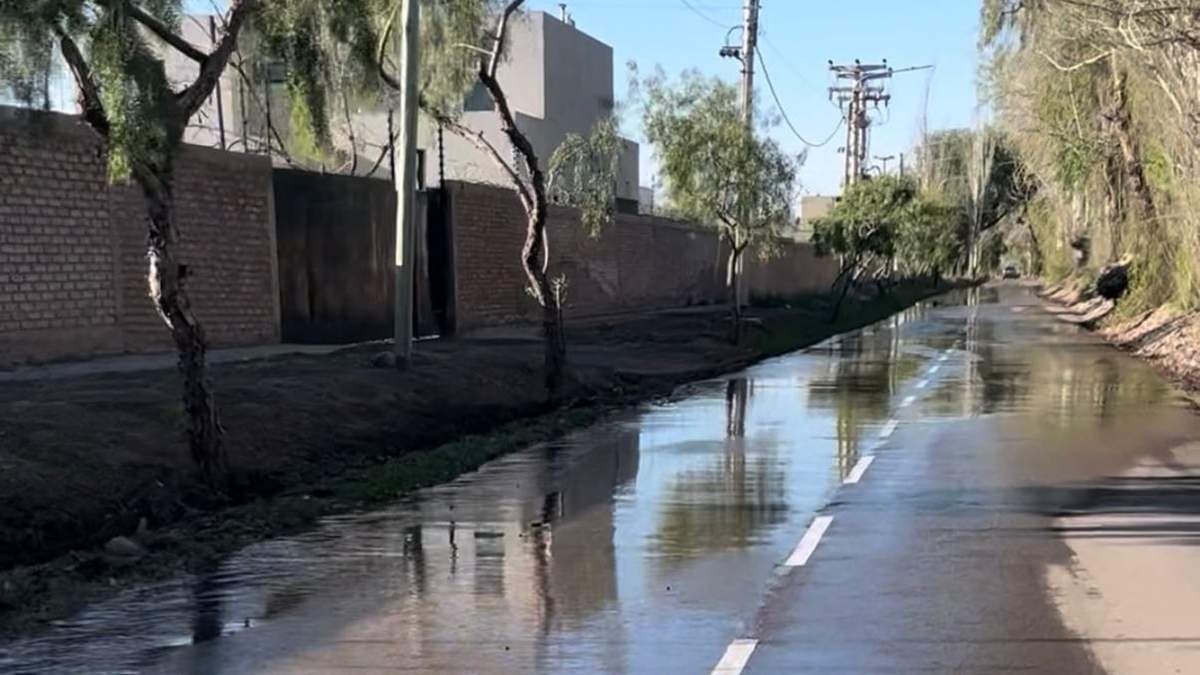 Calle Vieytes inundada.