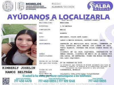 Localizan sin vida a Kimberly Ramos, estudiante de la UAEM, en inmediaciones del campus Chamilpa