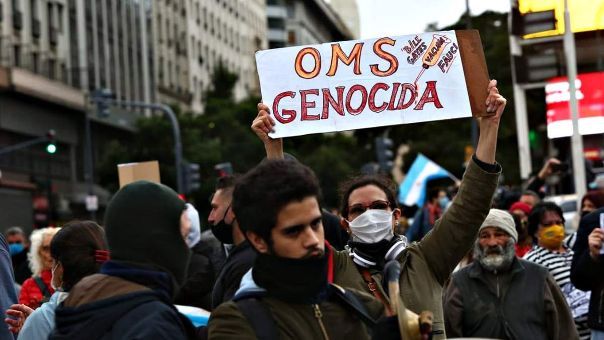 Manifestaciones anticuarentena. Fuente: (Twitter)