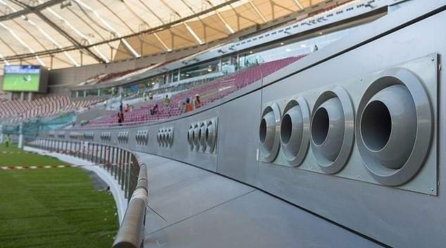 Sistema de aire acondicionado en estadios de Qatar