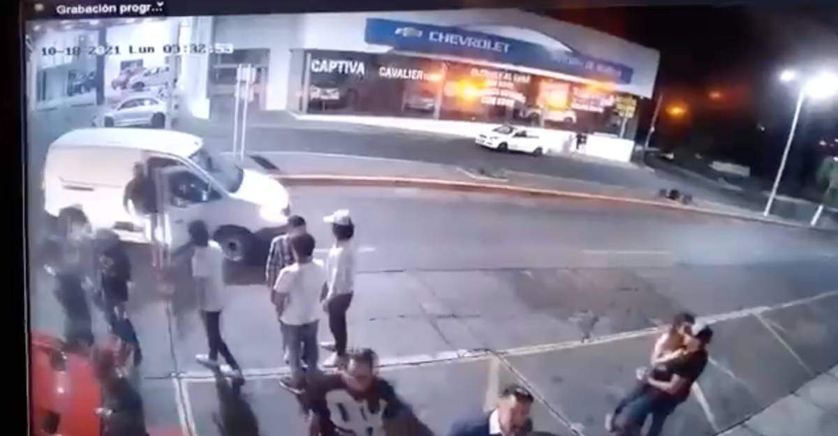 Momento previo al ataque en Morelia