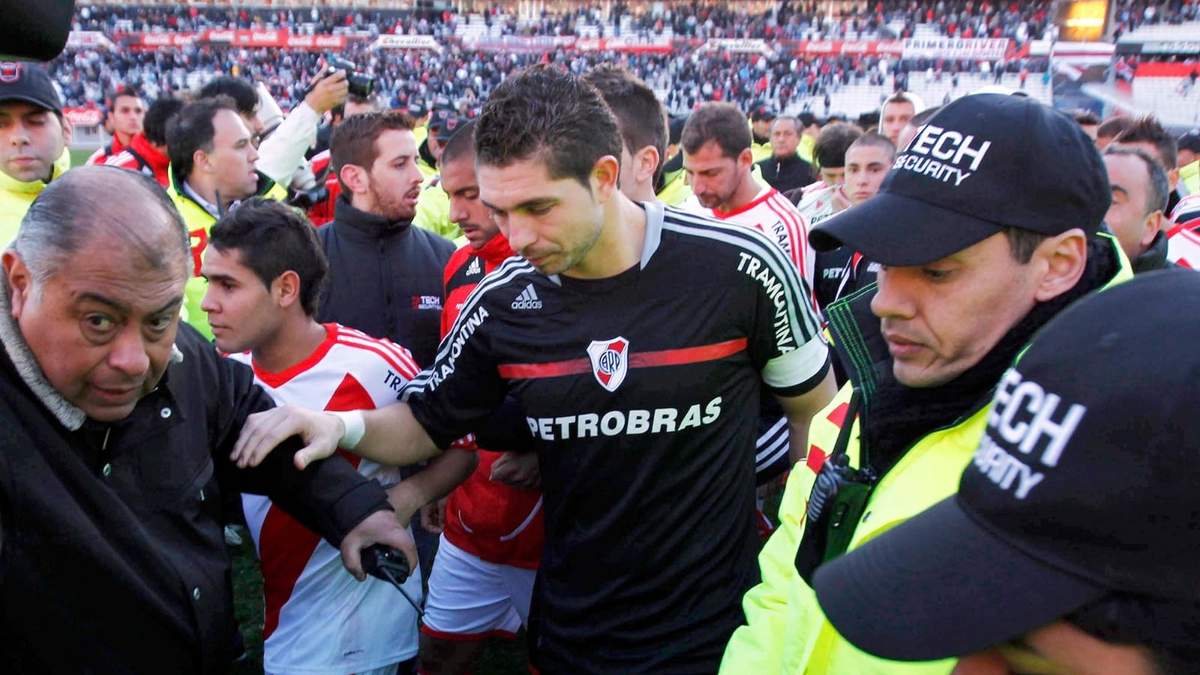 Juan Pablo Carrizo en el descenso de River. Fuente (Instagram)