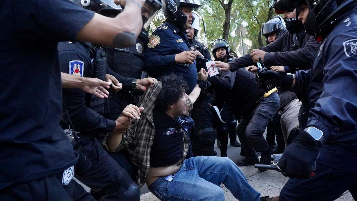 Enfrentamientos en la marcha propalestina