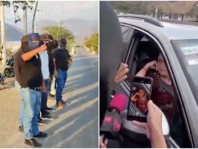 “No es un montaje, esto es real”: Encapuchados que interceptaron a Sheinbaum en la sierra de Chiapas