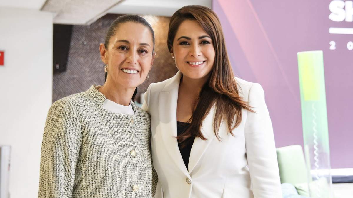 La gobernadora de Aguascalientes, Tere Jiménez, y la virtual presidenta electa, Claudia Sheinbaum