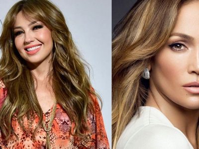 Thalía y Jennifer López juntas en una mega fiesta previa al Super Bowl ¡Mira las fotos!