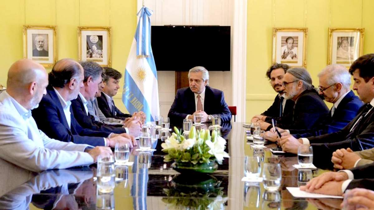 Reunión del Gobierno con la Mesa de Enlace. Fuente: (Twitter)