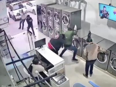 Captan en video el ataque directo en la lavandería de Plaza Arkana en Cuautitlán Izcalli