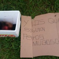 Abandonan una cabeza humana dentro de una hielera y con narcomensaje en Tonalá