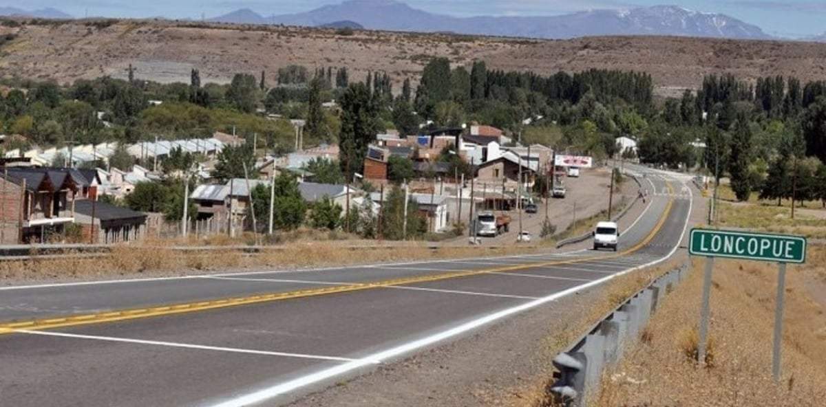 Acceso a la localidad de Loncopué. Fuente (Facebook)
