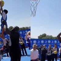 Shaquille O’Neal visitó Ecatepec y donó 500 pares de tenis deportivos a niños de ese municipio
