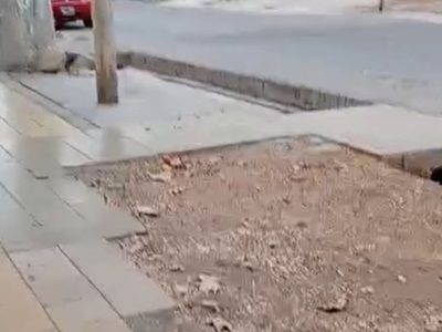 Una vereda abandonada desde hace años en plena Ciudad de Mendoza