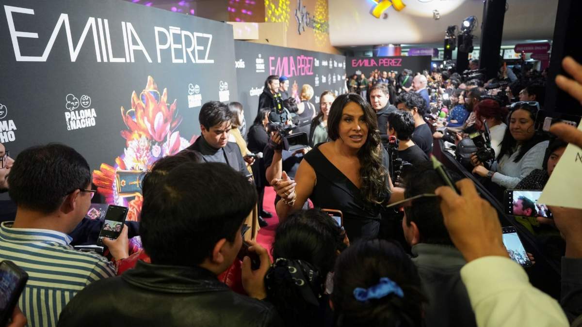 La alfombra roja de Emilia Pérez en México, en enero pasado
