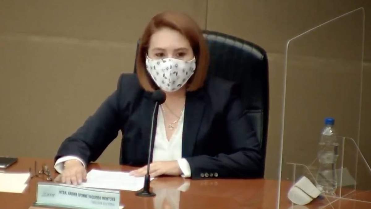 La consejera Karina Vaquera Montoya
