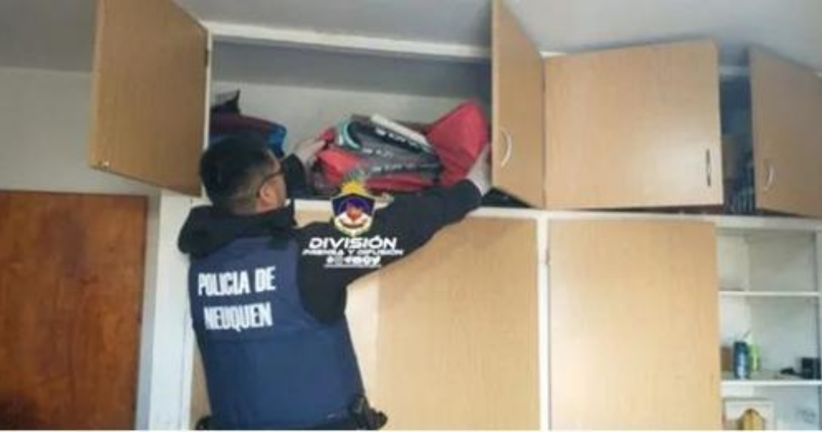 Allanamientos en Plottier y Centenario. Fuente: (Policía de Neuquén)