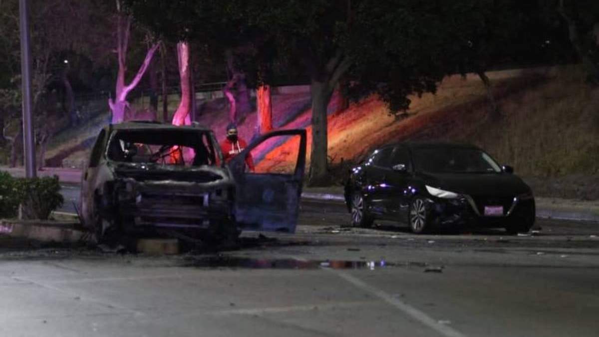 Imagen proporcionada por Bomberos de Tijuana después del accidente