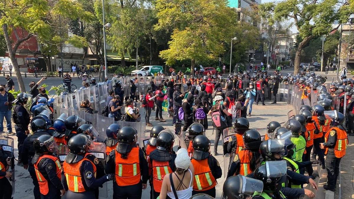 Manifestación de rechazo a la violencia contra la mujer en la Ciudad de México el pasado 11 de noviembre