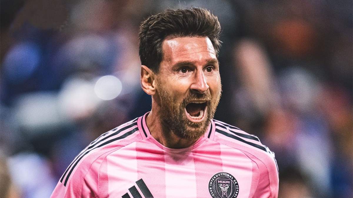 Leo Messi celebra el primero de la noche en Cincy.