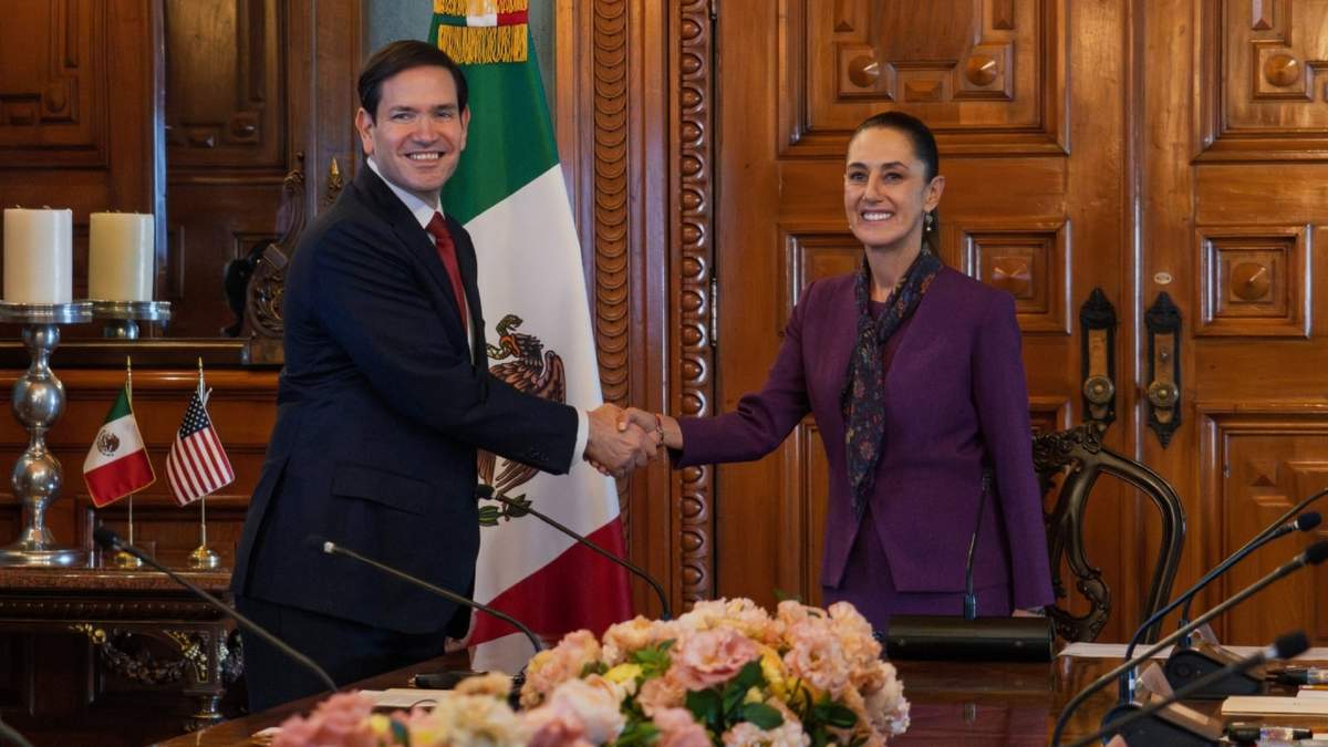 La presidenta Claudia Sheinbaum recibió en Palacio Nacional al secretario de Estado de Estados Unidos, Marco Rubio
