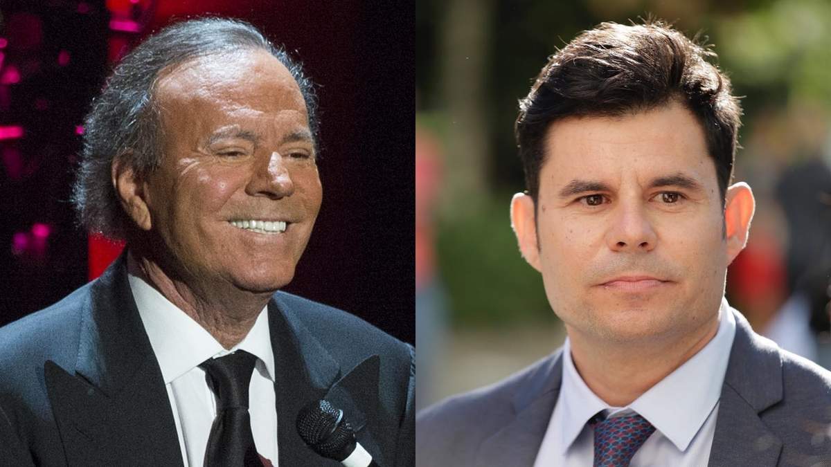 Julio Iglesias y Javier Santos. Fuente: (Twitter)