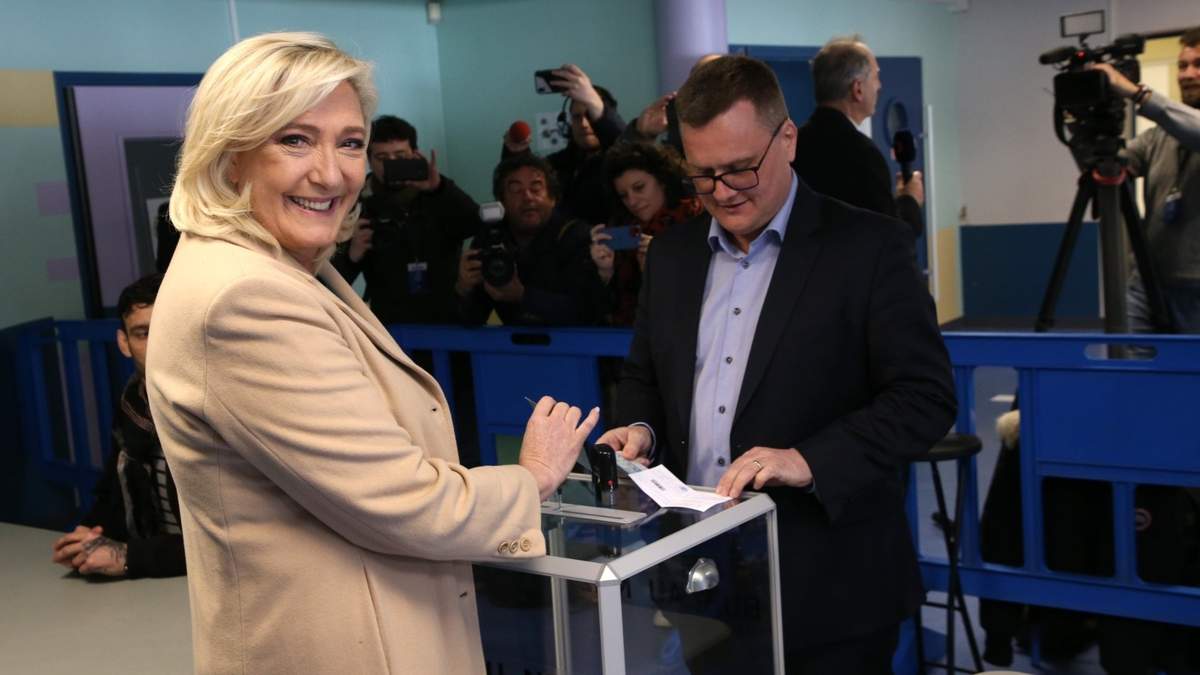 La candidata de extrema derecha Marine Le Pen