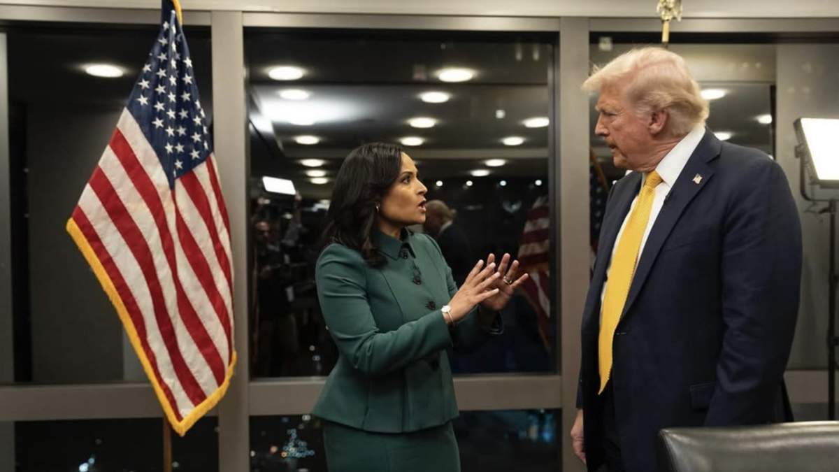 La periodista Kristen Welker entrevistó a Donald Trump para la cadena NBC