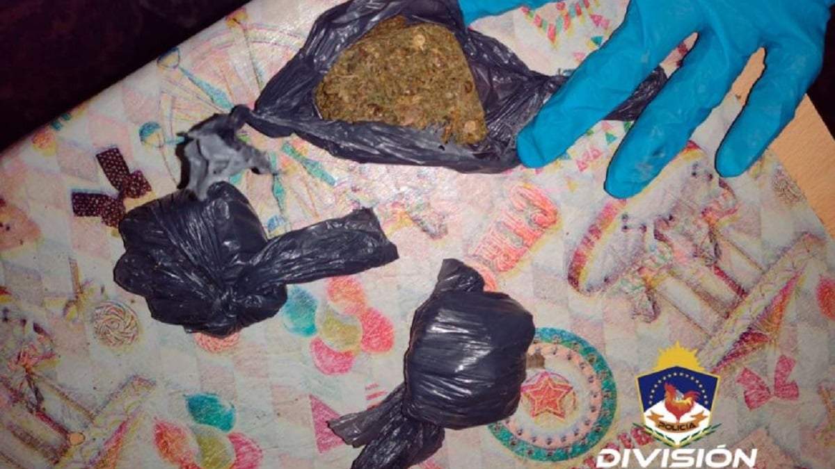 Sustancias estupefacientes incautadas por la policía en Zapala. Fuente: (Policía de Neuquén)