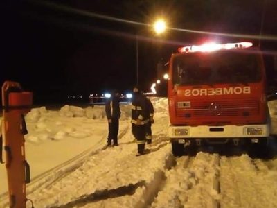 20 horas de odisea en la nieve: las fotos de un agónico rescate en Caviahue