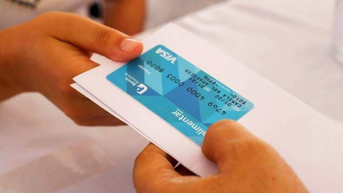 Tarjeta Alimentar. Fuente: (Twitter)