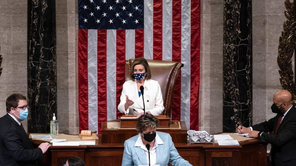 Nancy Pelosi, en la sesión de la Cámara de Representantes