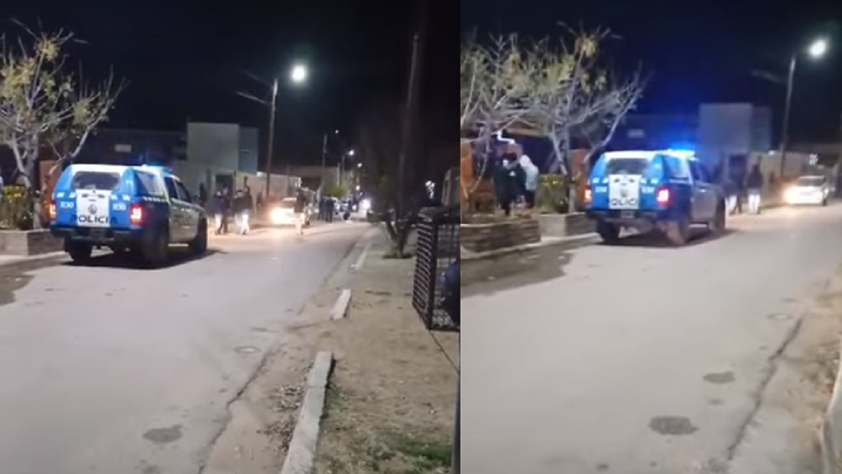 Móviles policiales donde terminó la persecución. Fuente: (Facebook)