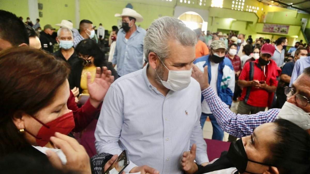 El gobernador electo de Michoacán durante un evento en Maravatío.