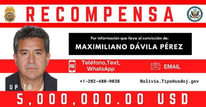 Maximiliano Dávila Pérez, boliviano acusado de narcotráfico