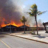 Incendian 36 palapas de restaurantes en Puerto Madero, Chiapas