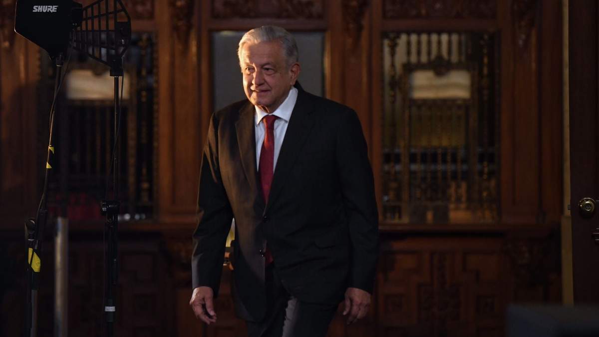 El presidente en Palacio Nacional durante la conferencia de este miércoles