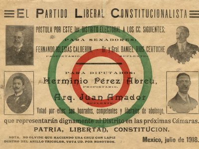 Muestra sobre propaganda electoral en México 1910-2018