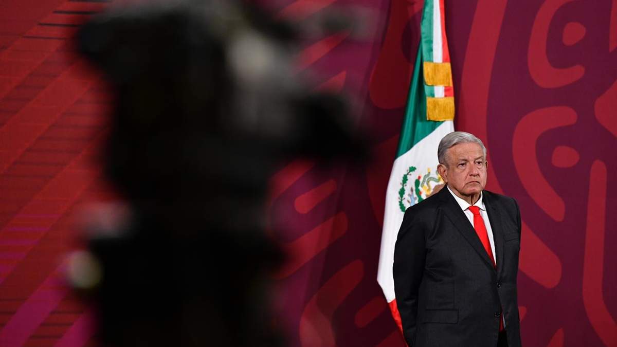 El presidente durante la conferencia matutina de este martes