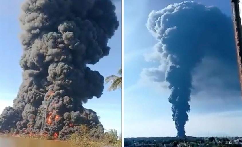 Momento de la explosión