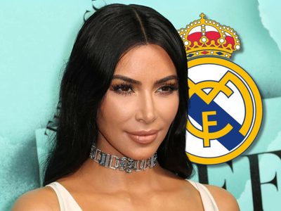 La fanática menos esperada: Kim Kardashian se robó todas las miradas en el partido del Real Madrid