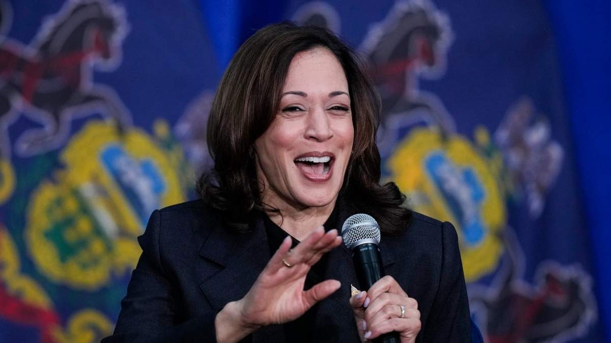 La vicepresidenta estadunidense Kamala Harris en un evento en Elkins Park, Pensilvania