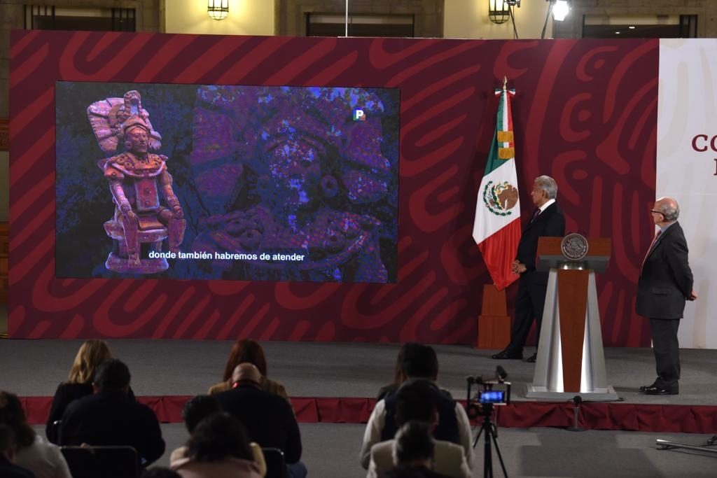 hallazgo arqueológico Tren Maya -Diego Prieto -INAH- mañanera 8 septiembre 2022 Eduardo Miranda