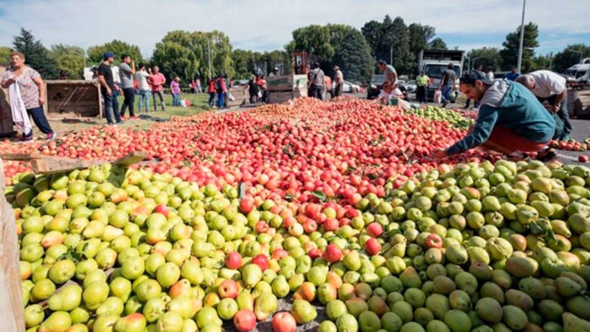 Producción frutícola del Alto Valle. Fuente: (Twitter)