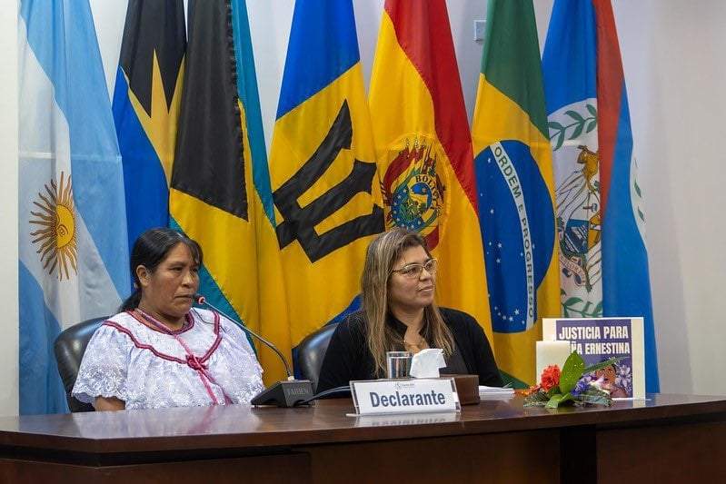 Marta Inés Ascencio, hija de Ernestina Ascencio, declara ante la CIDH