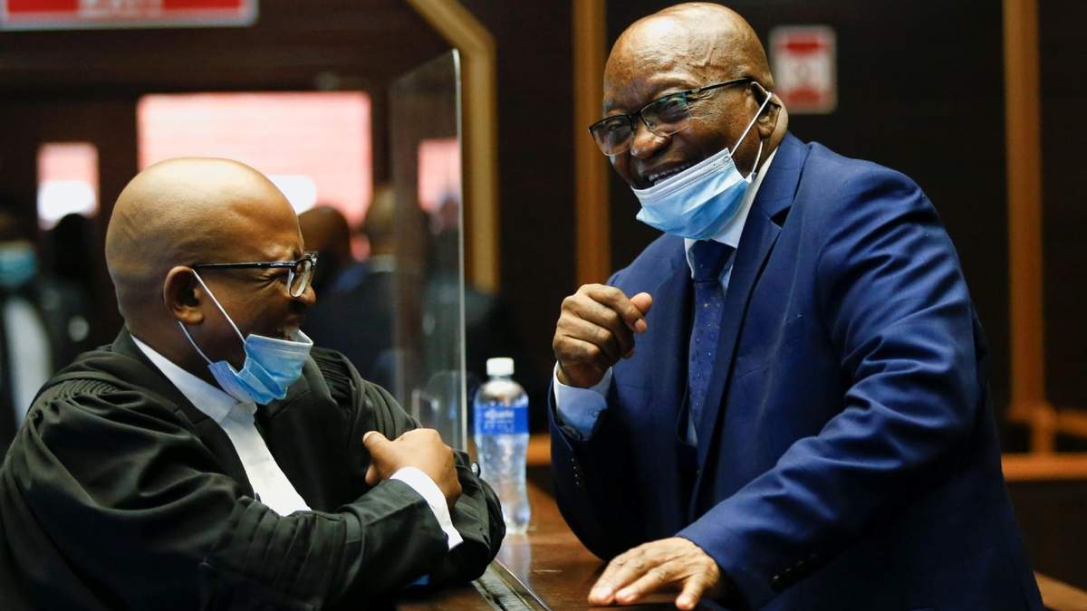 Jacob Zuma, expresidente de Sudáfrica en los Tribunales de Pretoria. Fuente: (Twitter)