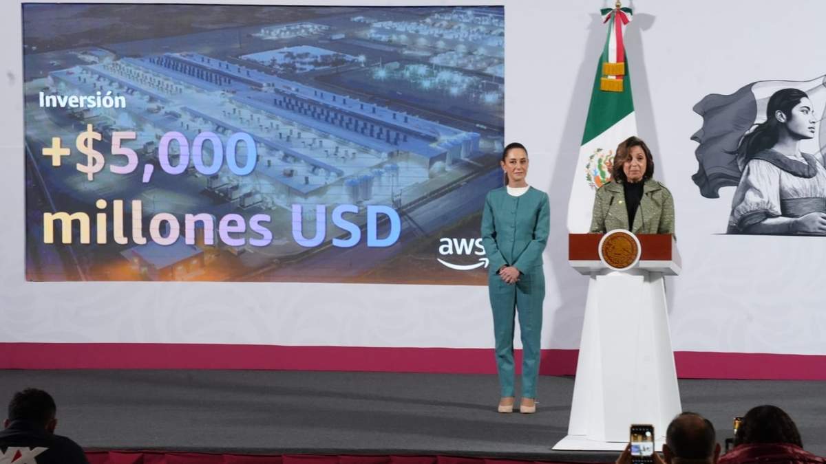 Sheinbaum y la CEO de Amazon en la mañanera